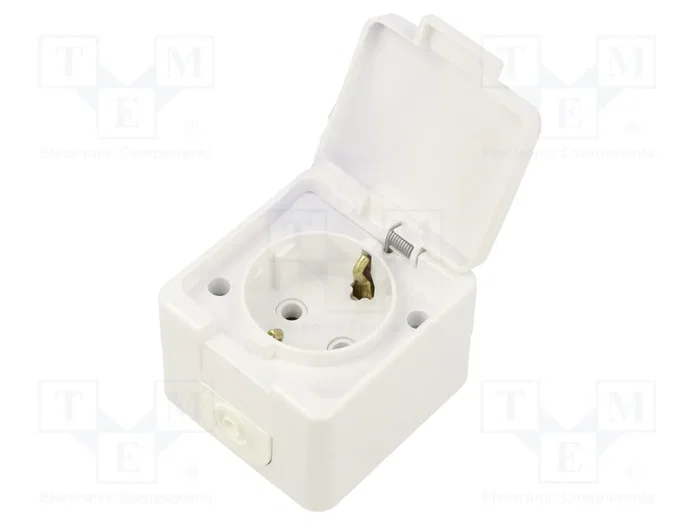 ABEX NT-17S WH Tomacorriente Schuko Blanco ABEX NT-17S WH Tomacorriente Schuko Blanco