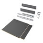 Emuca Kit de cajón para cocina o baño Vertex de altura 93mm con regulación 3D, tableros incluidos, módulo 600mm, Gris antracita