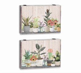 DKD Home Decor Tapa Contador Cottage Beige Verde MDF 6 x 31.5 x 46.5 cm (2 Unidades)