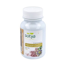 SOTYA Valeriana Y Pasiflora 450Mg. 90Cap. Complemento Alimenticio Relajante con Extractos de Valeriana y Pasiflora