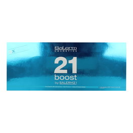 Salerm 21 Boost Ampollas Reparadoras Intensivas 8x13 ml - Tratamiento Concentrado 5X Repair con Proteínas de Seda