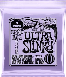 Ernieball Juego Eléctrica Slinky Ultra 10-48 Tripack (3) Cuerdas Guitarra Eléctrica