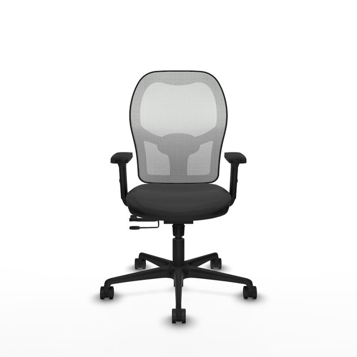 PIQUERAS Y CRESPO Silla de oficina Jorquera con mecanismo Sincro/Traslack Gris oscuro y Blanco