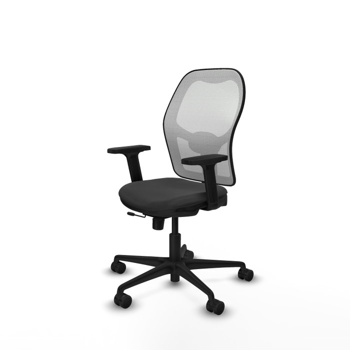 PIQUERAS Y CRESPO Silla de oficina Jorquera con mecanismo Sincro/Traslack Gris oscuro y Blanco