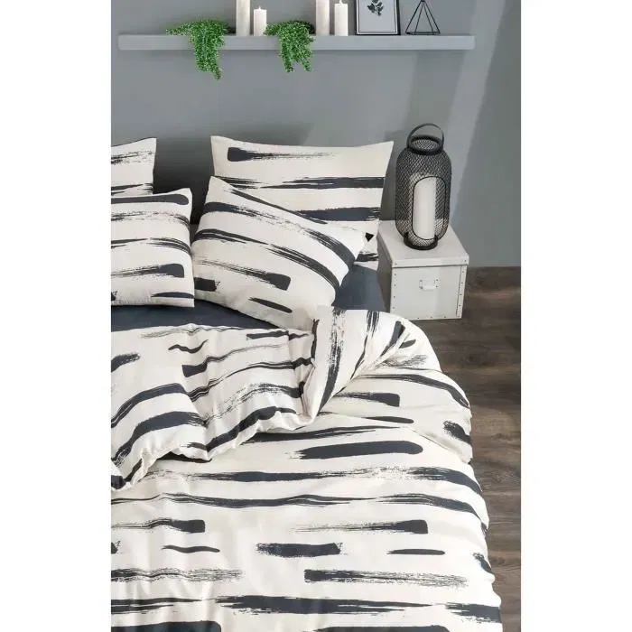 Juego de Cama 220x240 cm + 2 Fundas de Almohada 60x60 cm Blanco ASI8684283430574 65% Algodón 35% Poliéster