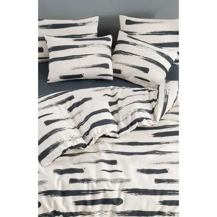 Juego de Cama 220x240 cm + 2 Fundas de Almohada 60x60 cm Blanco ASI8684283430574 65% Algodón 35% Poliéster