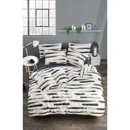 Juego de Cama 220x240 cm + 2 Fundas de Almohada 60x60 cm Blanco ASI8684283430574 65% Algodón 35% Poliéster