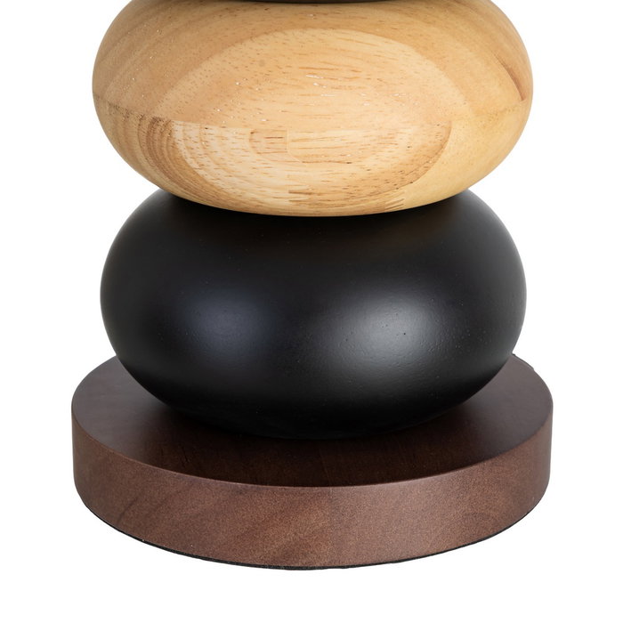 Lámpara Mesa Marrón Tejido-Madera 27 X 27 X 50 cm Lámpara Mesa Marrón Tejido-Madera 27 X 27 X 50 cm