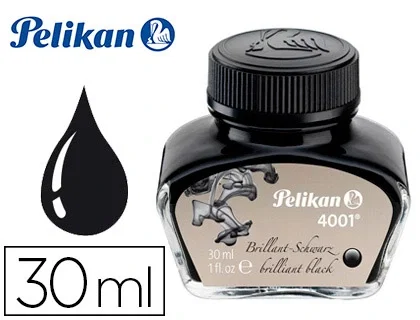 Pelikan 4001 Tinta Estilografica Negro Brillante Bote 30 ml Pelikan 4001 Tinta Estilografica Negro Brillante Bote 30 ml