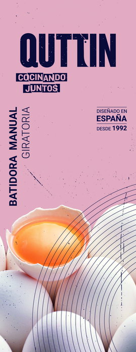 Quttin Batidora Manual Acero 30 cm (24 Unidades)