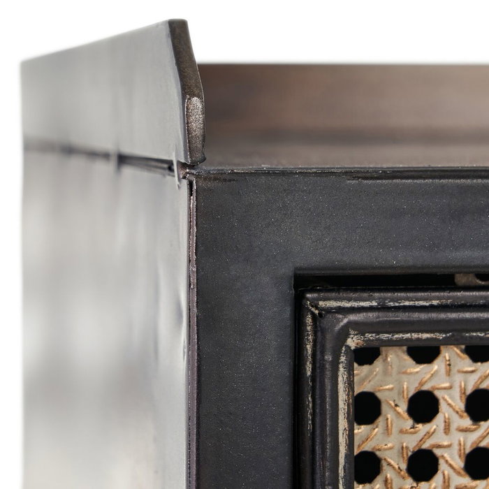 Ixia Mueble Recibidor Negro-Marrón de Metal