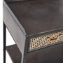 Ixia Mueble Recibidor Negro-Marrón de Metal