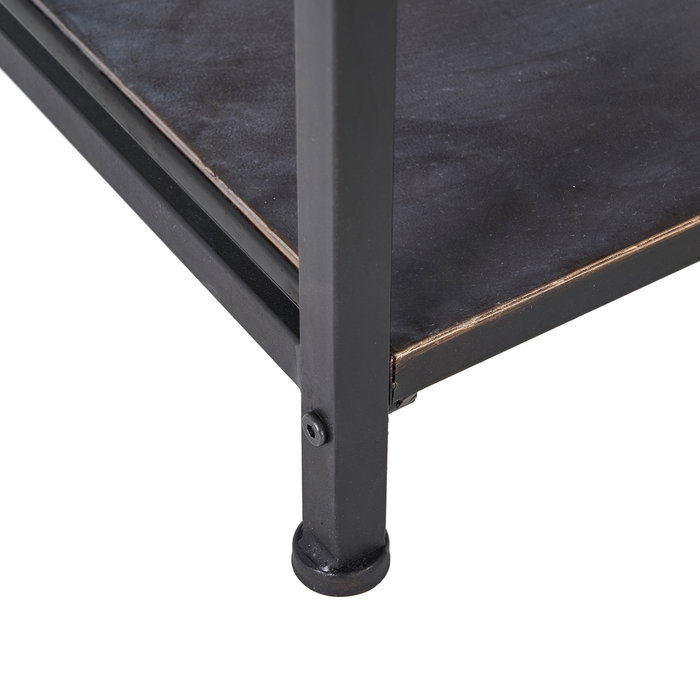 Mueble Recibidor Negro-Marrón Metal 75,50 X 38 X 85 cm