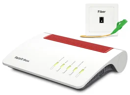 AVM FRITZ!Box 5590 Fiber XGS-PON Router Inalámbrico Gigabit con Wi-Fi 6 Doble Banda (2.4GHz/5GHz), 4 Puertos LAN, 2 USB 3.1, Blanco