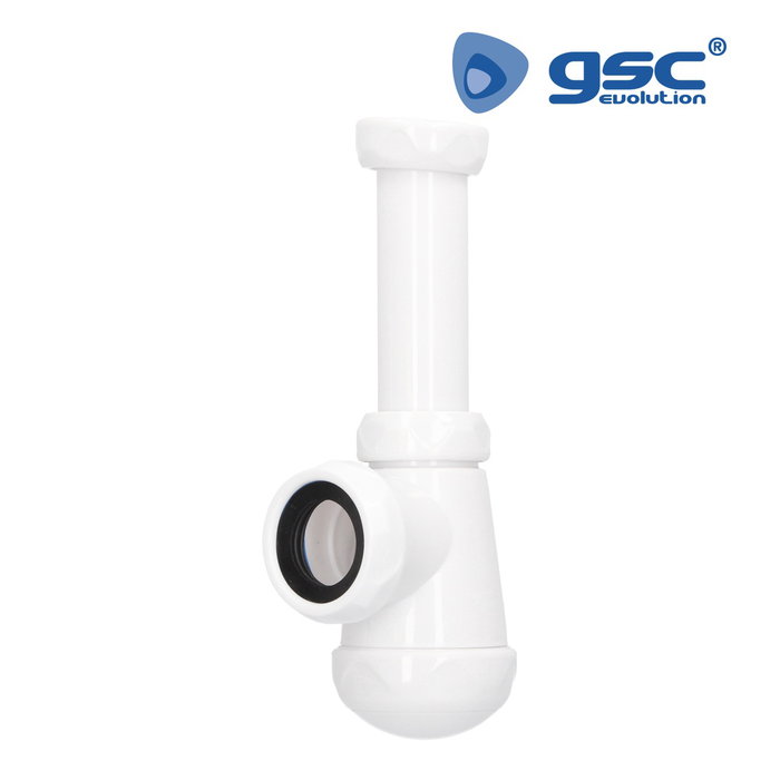 Gifont Sifón de botella corto extensible salida Ø40mm reductora Ø32mm racor 1 inch