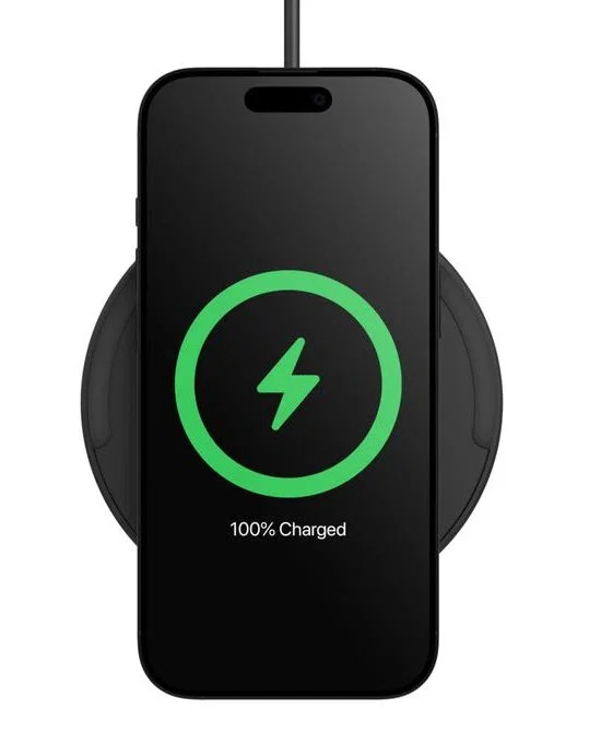 Belkin WIA012HQBK Cargador Inalámbrico Qi 15W Carga Rápida con Cable USB-C 1.5m Negro