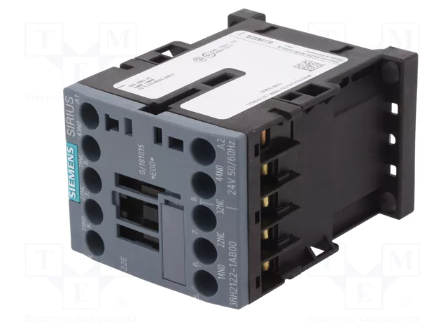 SIEMENS 3RH2122-1AB00 Contactor 4-polar 24VAC 10A S00 SIEMENS 3RH2122-1AB00 Contactor 4-polar 24VAC 10A S00