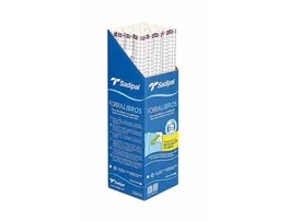 Sadipal Rollo plástico adhesivo 0.50x1.50 m 50 mc para forrar libros removible 1 año