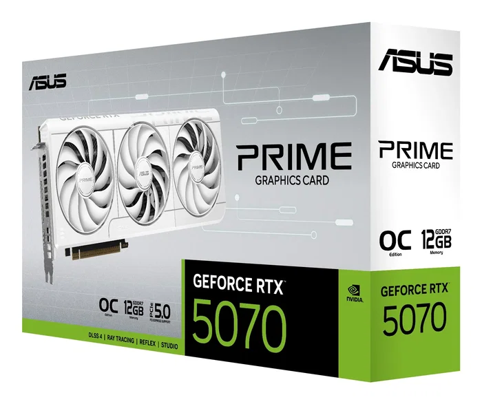 ASUS Prime GeForce RTX 5070 White OC Edition 12GB GDDR7 ASUS Prime GeForce RTX 5070 White OC Edition 12GB GDDR7