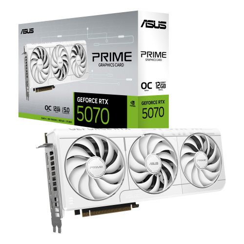 Asus Tarjeta Gráfica PRIME RTX 5070 12GB GDDR7 Blanca (90YV0M19-M0NA00)