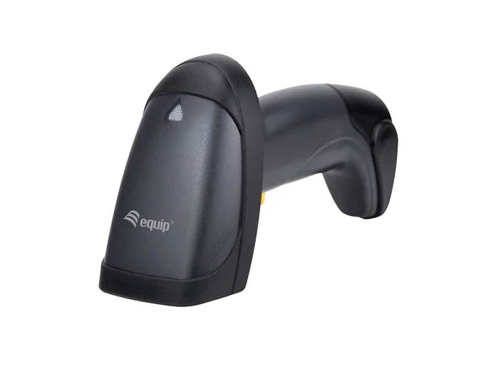 Equip Escáner de códigos de barras láser 1D inalámbrico con soporte, Negro