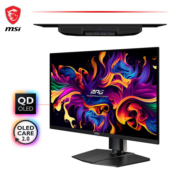 MSI MPG 321URXDE QD-OLED Monitor Gaming 31.5" 4K Ultra HD 3840 x 2160 QD-OLED 240 Hz 1 ms HDR600 Adaptive-Sync USB-C Negro