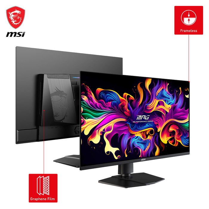 MSI MPG 321URXDE QD-OLED Monitor Gaming 31.5" 4K Ultra HD 3840 x 2160 QD-OLED 240 Hz 1 ms HDR600 Adaptive-Sync USB-C Negro