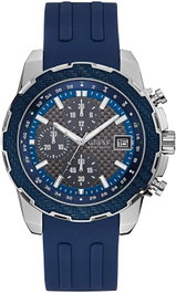 Guess W1047G2 Octane con esfera azul y correa de caucho