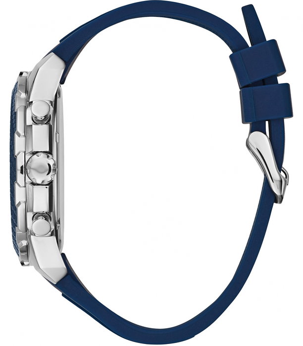 Guess W1047G2 Octane con esfera azul y correa de caucho