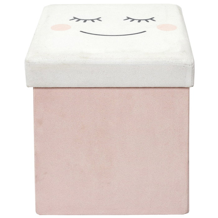 Home Deco Kids Caja Puf Plegable Luna Tacto Suave para Sentarse y Guardar