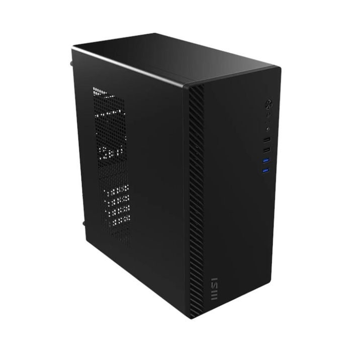 MSI Caja PRO SHIELD M100P Mid-Tower Micro-ATX/Mini-ITX con Ventilador Preinstalado, 4 Bahías y USB 5Gbps