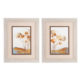Ixia Cuadro Pintura Flores 2/M Madera-Cristal 60 x 80 cm