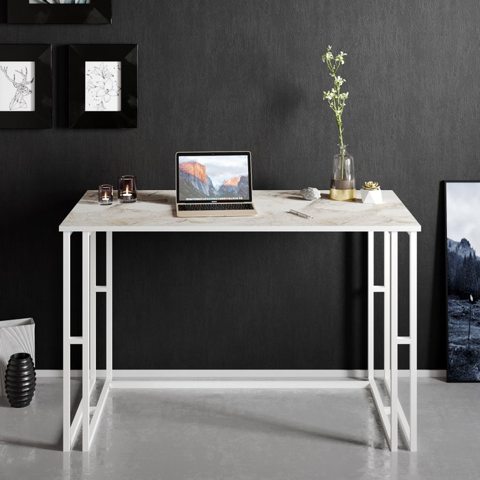 Hanah Home Mesa de Estudio Blanca Escandinava 120x75x60 cm