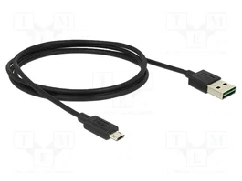 DeLOCK Cable USB 2.0 Tipo A a Micro-USB B, 1 m, Negro