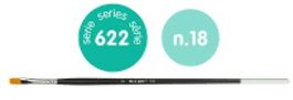 MILAN Pack de 3 Pinceles Sintéticos Planos Nº 18 SERE 622 Mango Largo