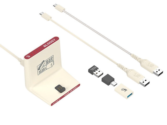 A4-Tech Bloody R72 Ultra Duo Pixels Red Blanco