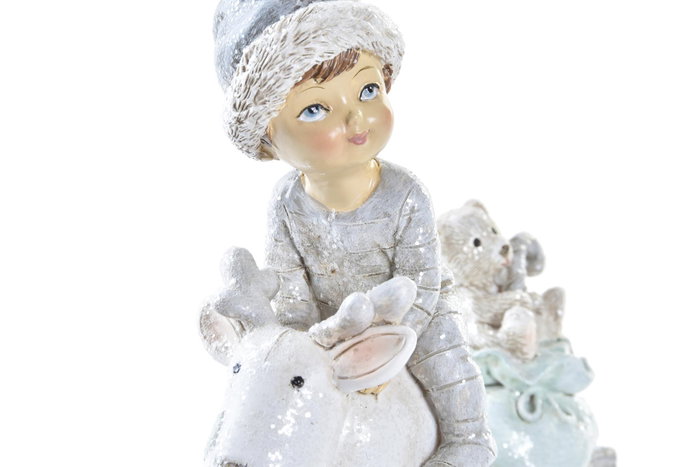 DKD Home Decor Figura de Resina Niños Surtido de 2 Unidades