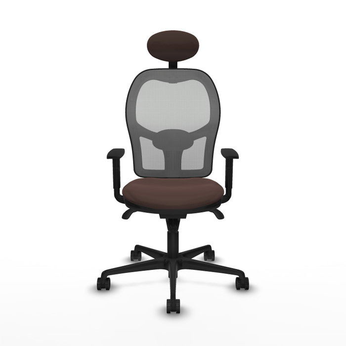 PIQUERAS Y CRESPO Silla de oficina Jorquera con mecanismo Sincro, Marrón y Gris PIQUERAS Y CRESPO Silla de oficina Jorquera con mecanismo Sincro, Marrón y Gris
