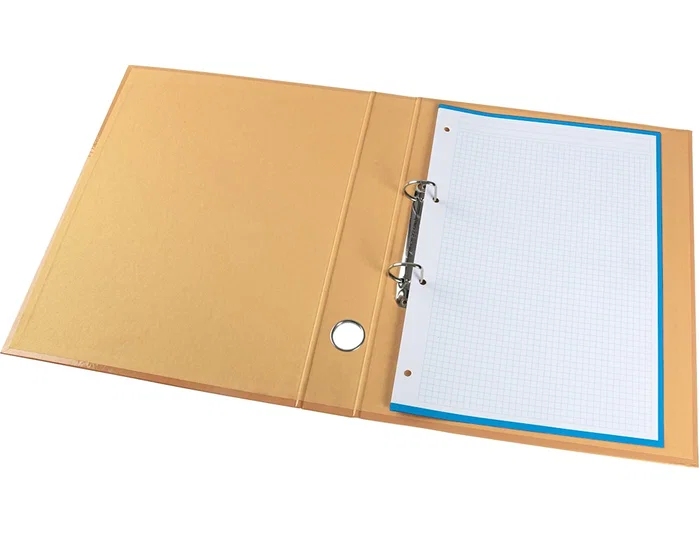 Liderpapel Carpeta 2 Anillas 25 mm A4 Forrado Color System Melocoton con Ollao y Tarjetero