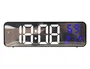 Q-connect Reloj Digital de Pared y Sobremesa con Temperatura, 2 Alarmas, LED y Medidas 230x35x70 mm