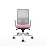 PIQUERAS Y CRESPO Silla de oficina Horna Rosa y Blanco