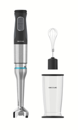 Cecotec Batidora de inmersión 03960 1200 W Negro, Acero inoxidable, Total Destroy 1200 XL Cream BL