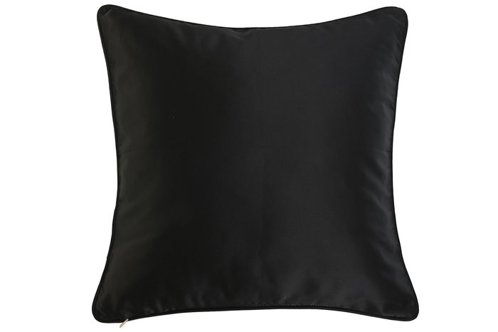 DKD Home Decor Gold23 Cojín Glamorado Negro Poliéster 45 x 15 x 45 cm