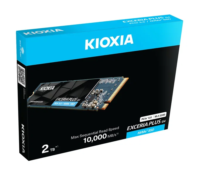 Kioxia LVD10Z002TG8 Exceria Plus G4 - SSD M.2 2280 NVMe PCIe 5.0 x4 de 2 TB, BiCS Flash TLC, hasta 10000 MB/s lectura, para PC/portátil
