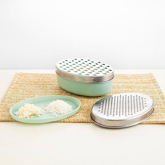 Rallador Oval con Depósito Ozon Quid 17x12x7 cm (12 Unidades) Rallador Oval con Depósito Ozon Quid 17x12x7 cm (12 Unidades)