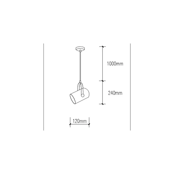 Ainsley Lámpara Colgante SKD-P2000-W en Metal y PVC, Color Blanco, Iluminación Directa para Comedor o Habitación