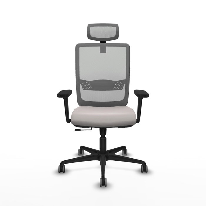 PIQUERAS Y CRESPO Silla de oficina Haches con mecanismo Sincro/Traslack Blanco y Gris PIQUERAS Y CRESPO Silla de oficina Haches con mecanismo Sincro/Traslack Blanco y Gris