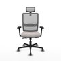 PIQUERAS Y CRESPO Silla de oficina Haches con mecanismo Sincro/Traslack Blanco y Gris