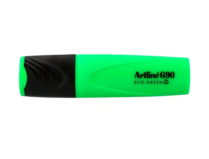 Artline Rotulador Fluorescente EK-690 Eco Green Verde punta biselada 1-4 mm