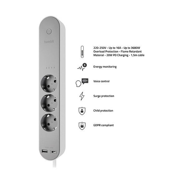 Hombli Smarte Steckdosenleiste